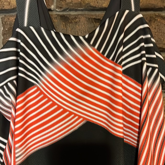 Lovely red gray and white swim top from Lucky in Love - Picture 2 of 5